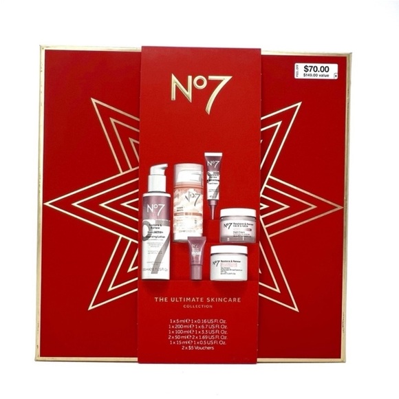 No7 Restore & Renew The Ultimate Skincare Collection 6 Piece Set New $149 Value - Picture 7 of 7